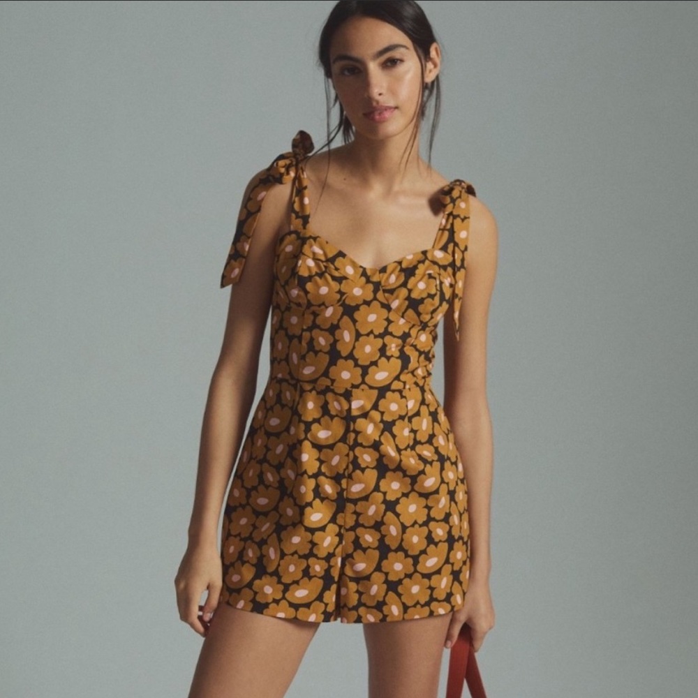 Anthropologie Hutch Floral Romper